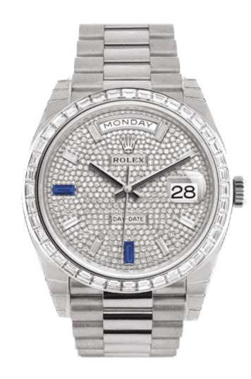 pave diamond dial rolex|rolex day date 40 price.